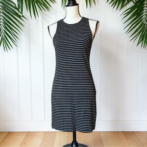 Striped Bodycon Tank Dress Black White Minimalist Casual Summer H&M Divided